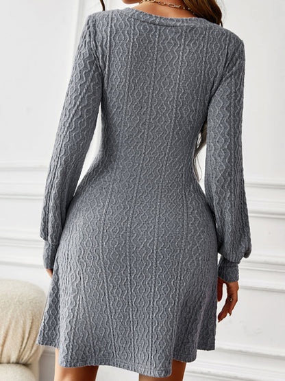 Womens Temperament V Neck Sweater Dress SIZE S-XL