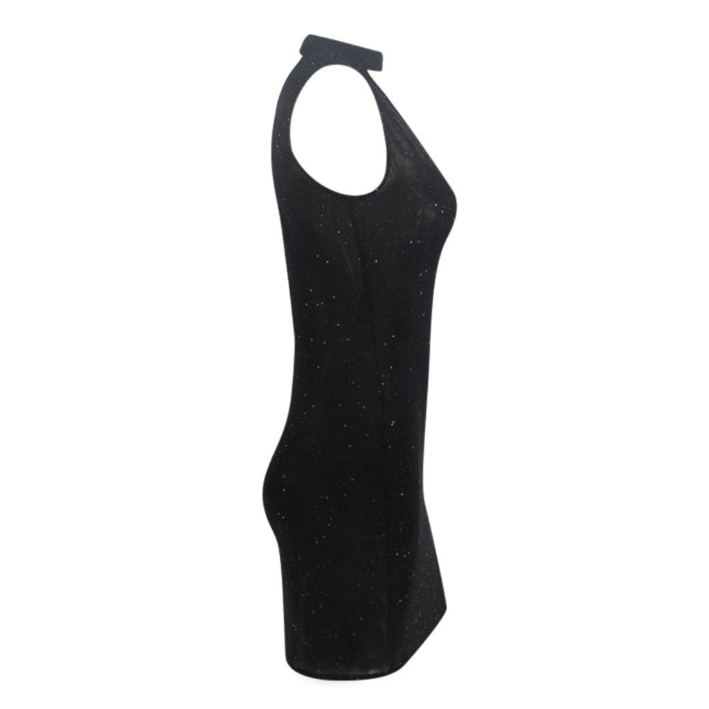 Womens Sexy Glitter Open Back Bandage Bodycon Dress SIZE S-XL