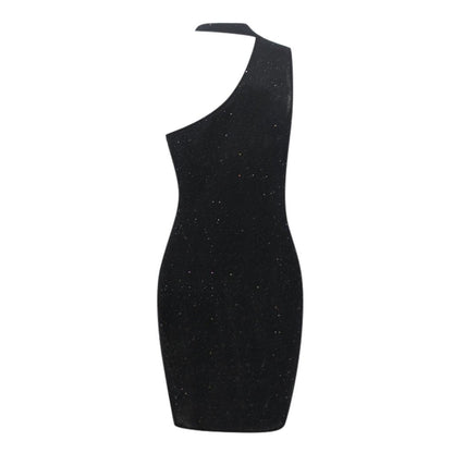 Womens Sexy Glitter Open Back Bandage Bodycon Dress SIZE S-XL