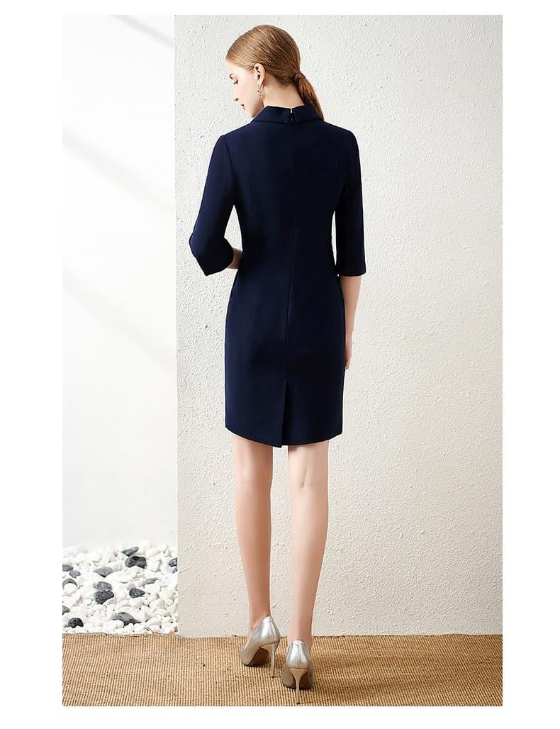 V-neck Faux Wrap Mini Dress