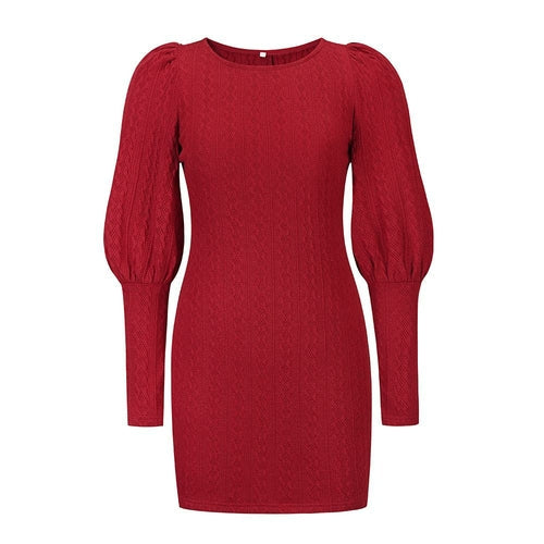 Women's Long Sleeve Bodycon Sweater Dress SIZE S-2XL