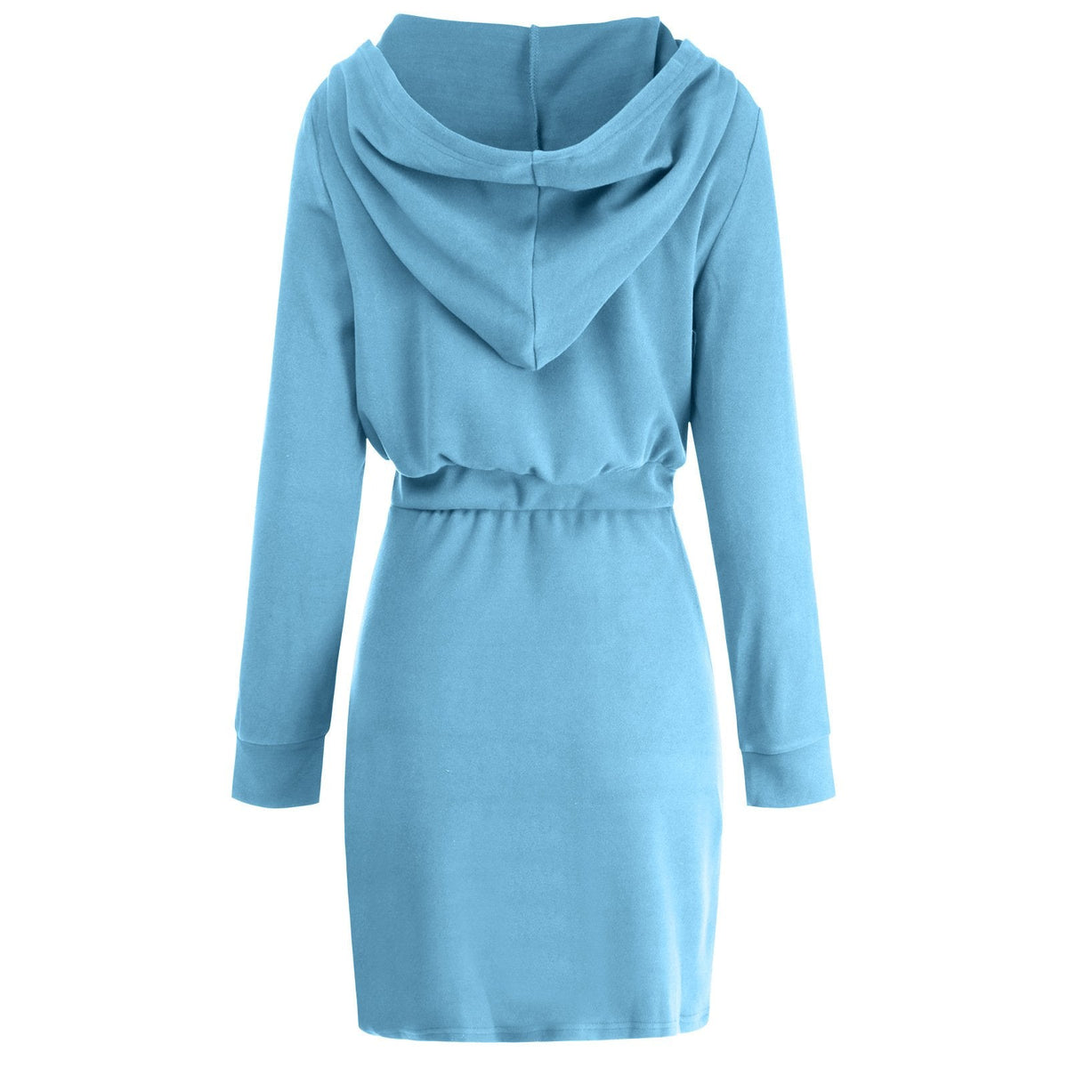 Womens Long Sleeve Cotton Slim Fit Midi Hoodie Dress Size S-XL