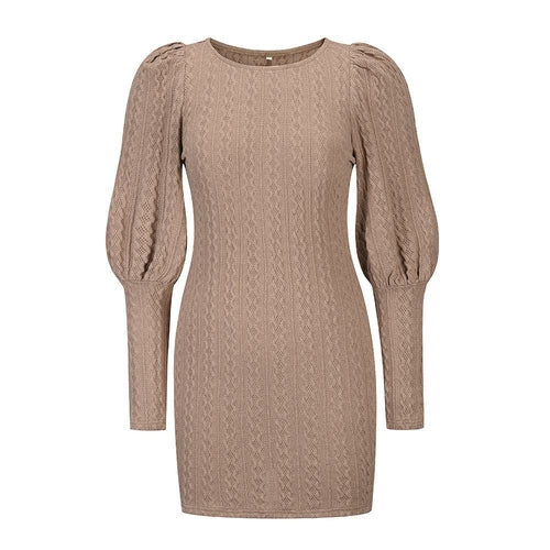 Women's Long Sleeve Bodycon Sweater Dress SIZE S-2XL