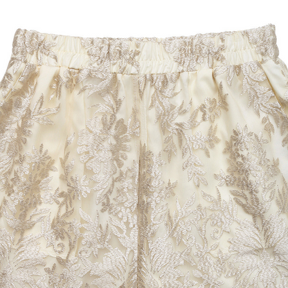 Casual Color Block High Waist Straight Pants Shorts