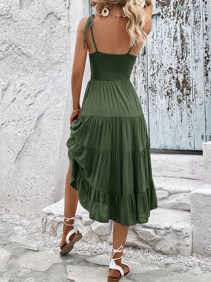 Womens Backless Solid Color Camisole Sexy Dress SIZE S-XL